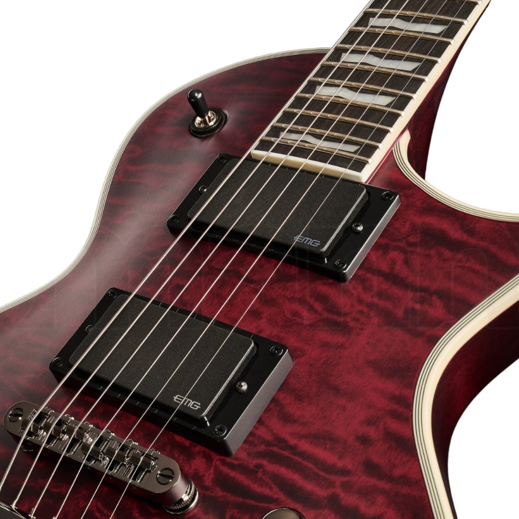 ESP LTD EC401 Quilted Maple Electric Guitar - See Through Black Cherry Sunburst Electric Guitars Sky Music