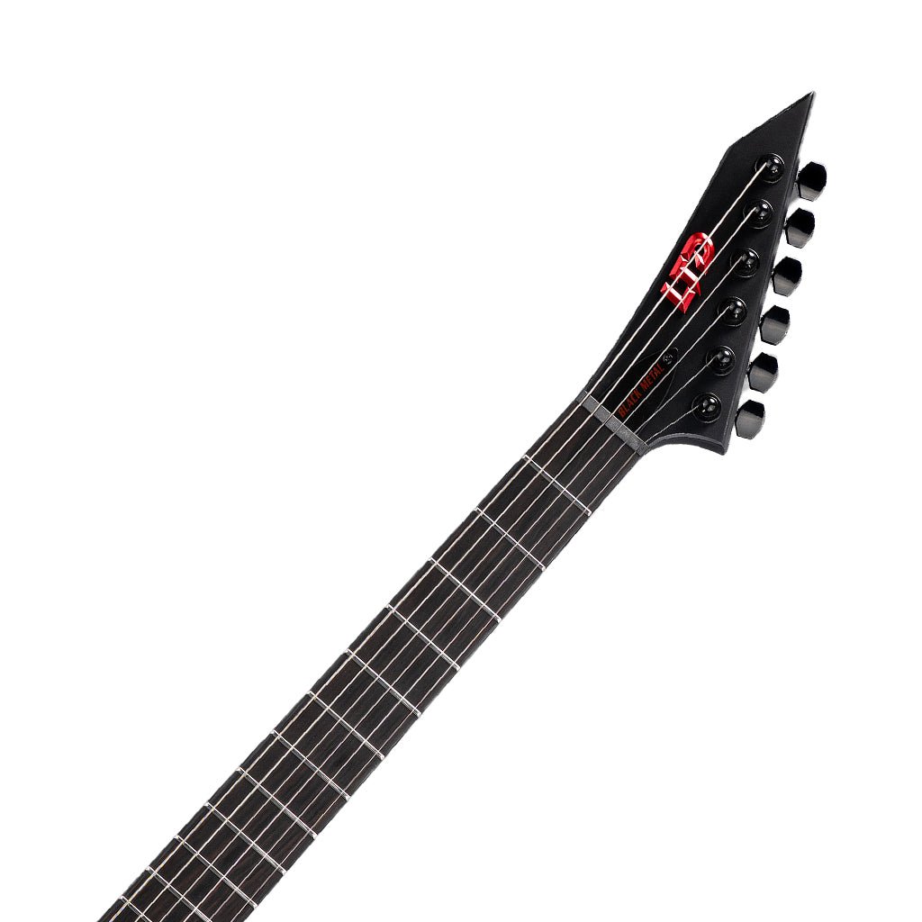 ESP LTD EXL Black Metal Electric Guitar - Black Red Burst Satin Electric Guitars Sky Music