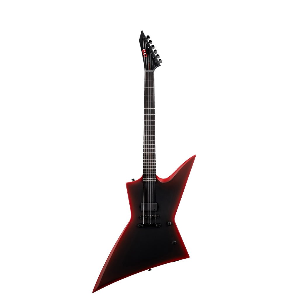 ESP LTD EXL Black Metal Electric Guitar - Black Red Burst Satin Electric Guitars Sky Music