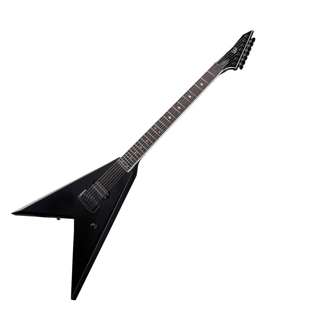 ESP LTD Jack Simmons 7-String Baritone Electric Guitar - Black Electric Guitars Sky Music