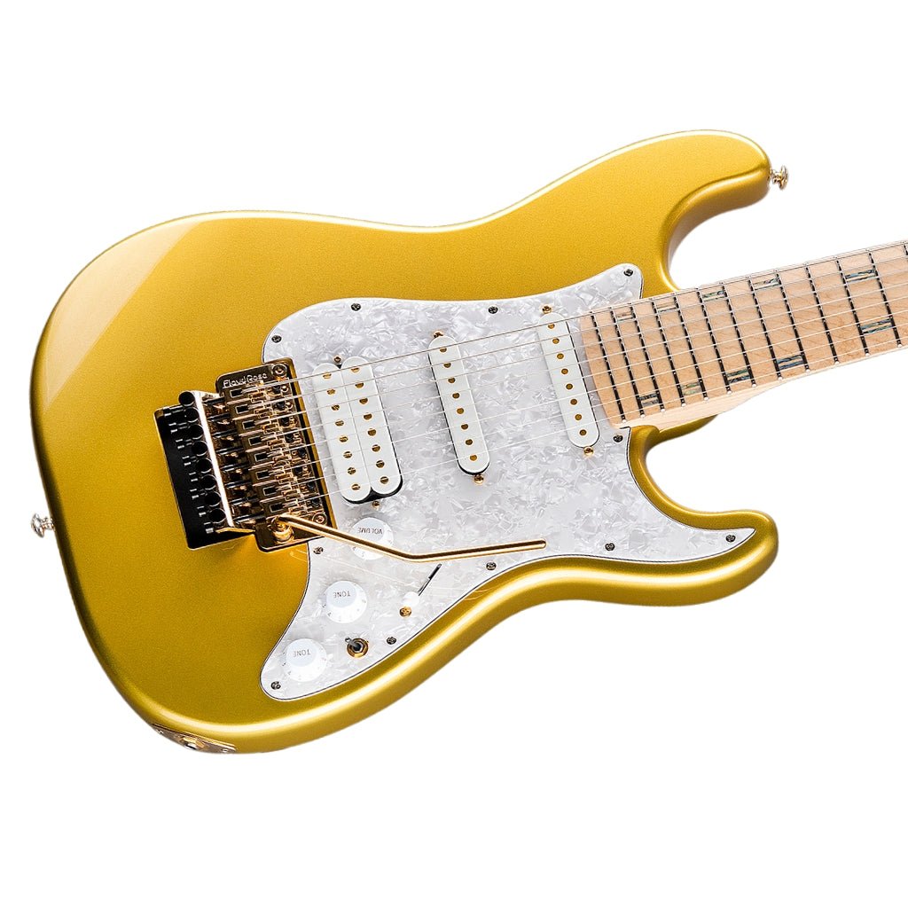 ESP LTD JRV-8FR Javier Reyes Signature 8-string - Metallic Gold Electric Guitars Sky Music
