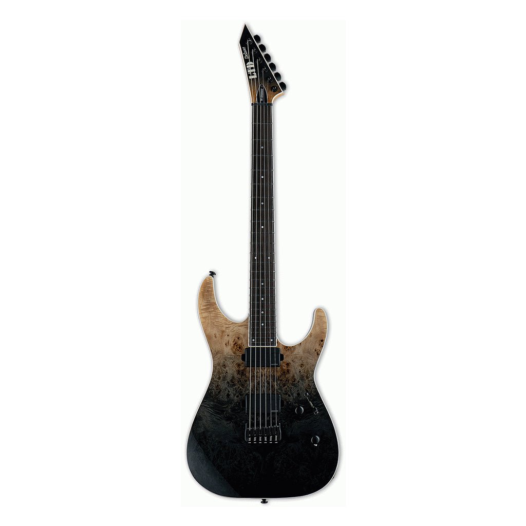 ESP LTD M-1000HT Burled Poplar Top Fishman Fluence Pickups - Black Fade Electric Guitars Sky Music