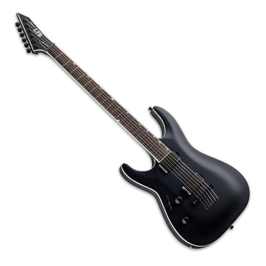 ESP LTD MH-1000 Baritone Black Satin Left Handed Electric Guitars Sky Music