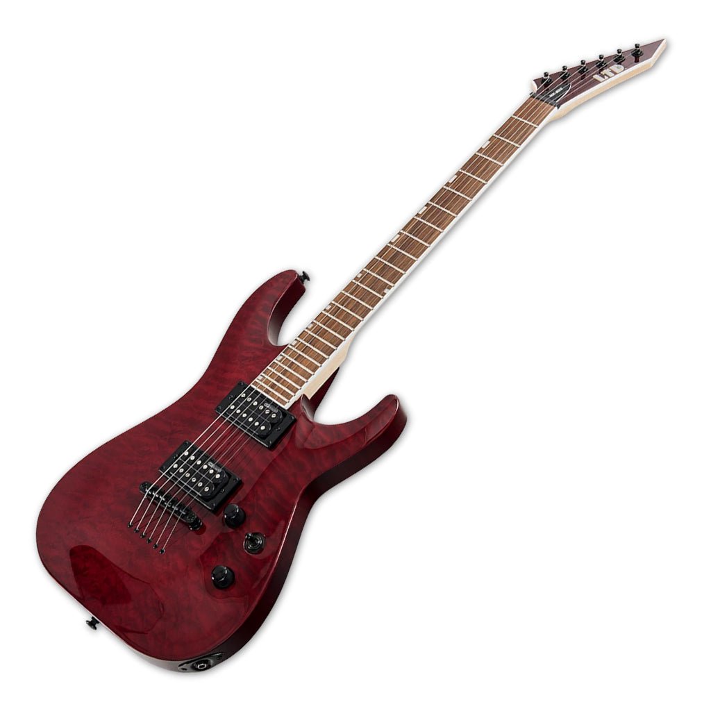 ESP LTD MH-200QM NT Roasted Jatoba Fingerboard - See Thru Black Cherry Electric Guitars Sky Music