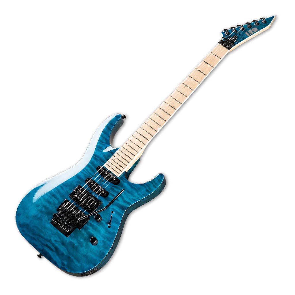 ESP LTD MH203 Quilted Maple See Thru Blue Electric Guitars Sky Music