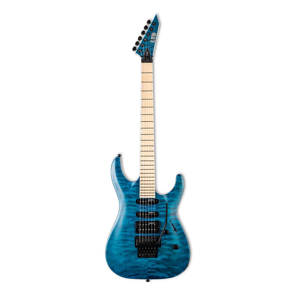 ESP LTD MH203 Quilted Maple See Thru Blue Electric Guitars Sky Music