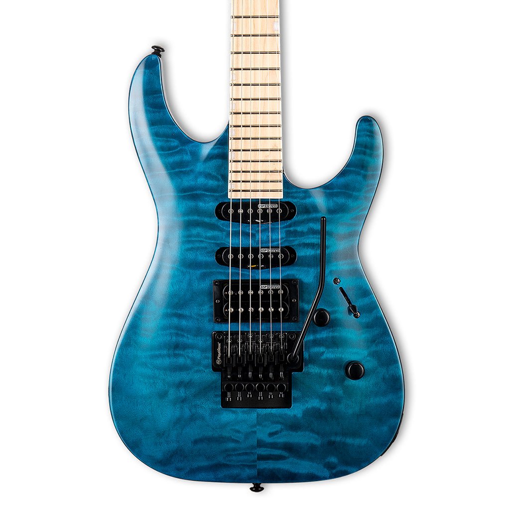 ESP LTD MH203 Quilted Maple See Thru Blue Electric Guitars Sky Music