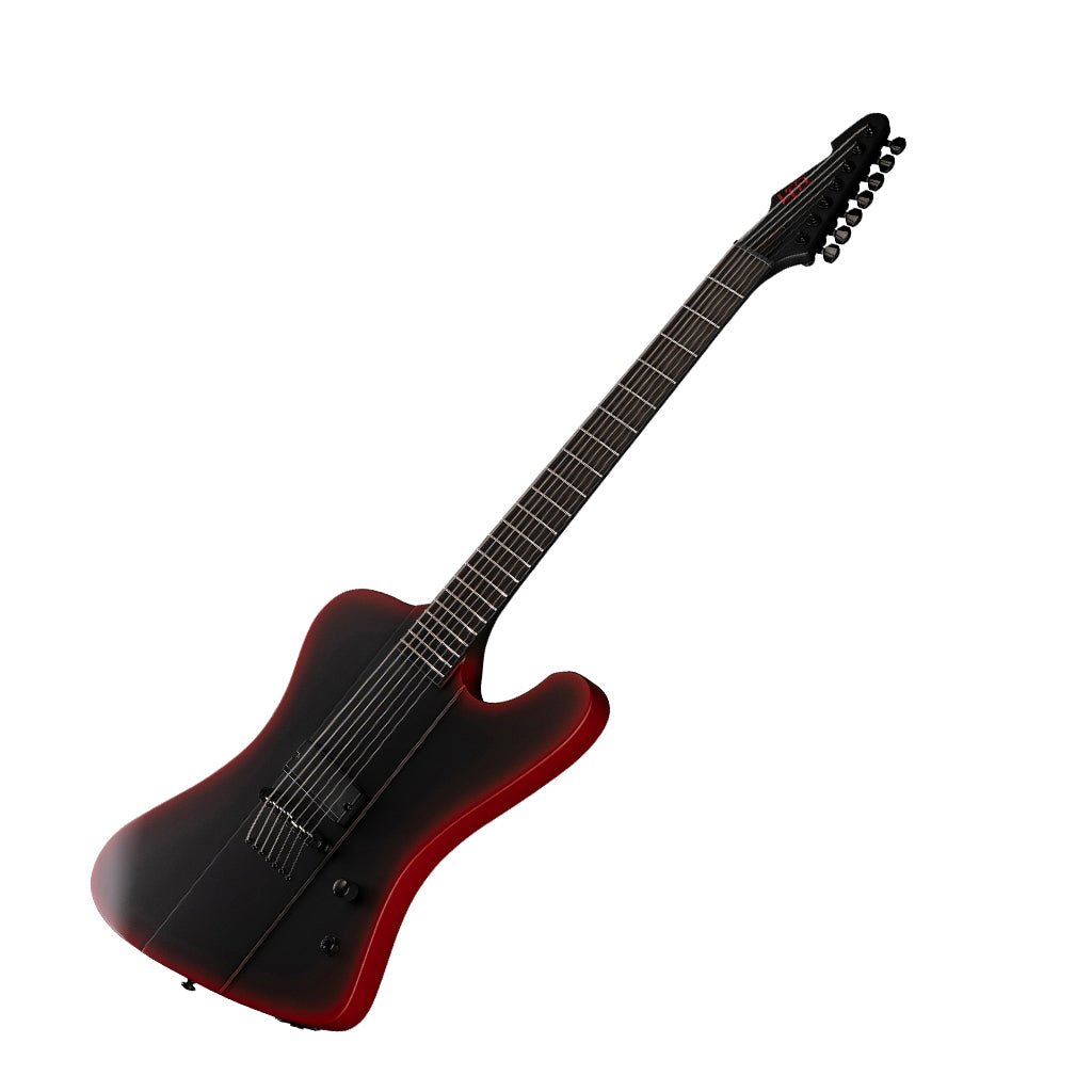 ESP LTD Pheonix 7 Black Metal Electric Guitar - Black Red Burst Satin Electric Guitars Sky Music