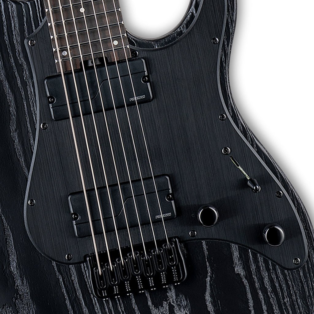 ESP LTD SN-1007 HT Baritone Electric Guitar - Black Blast Electric Guitars Sky Music