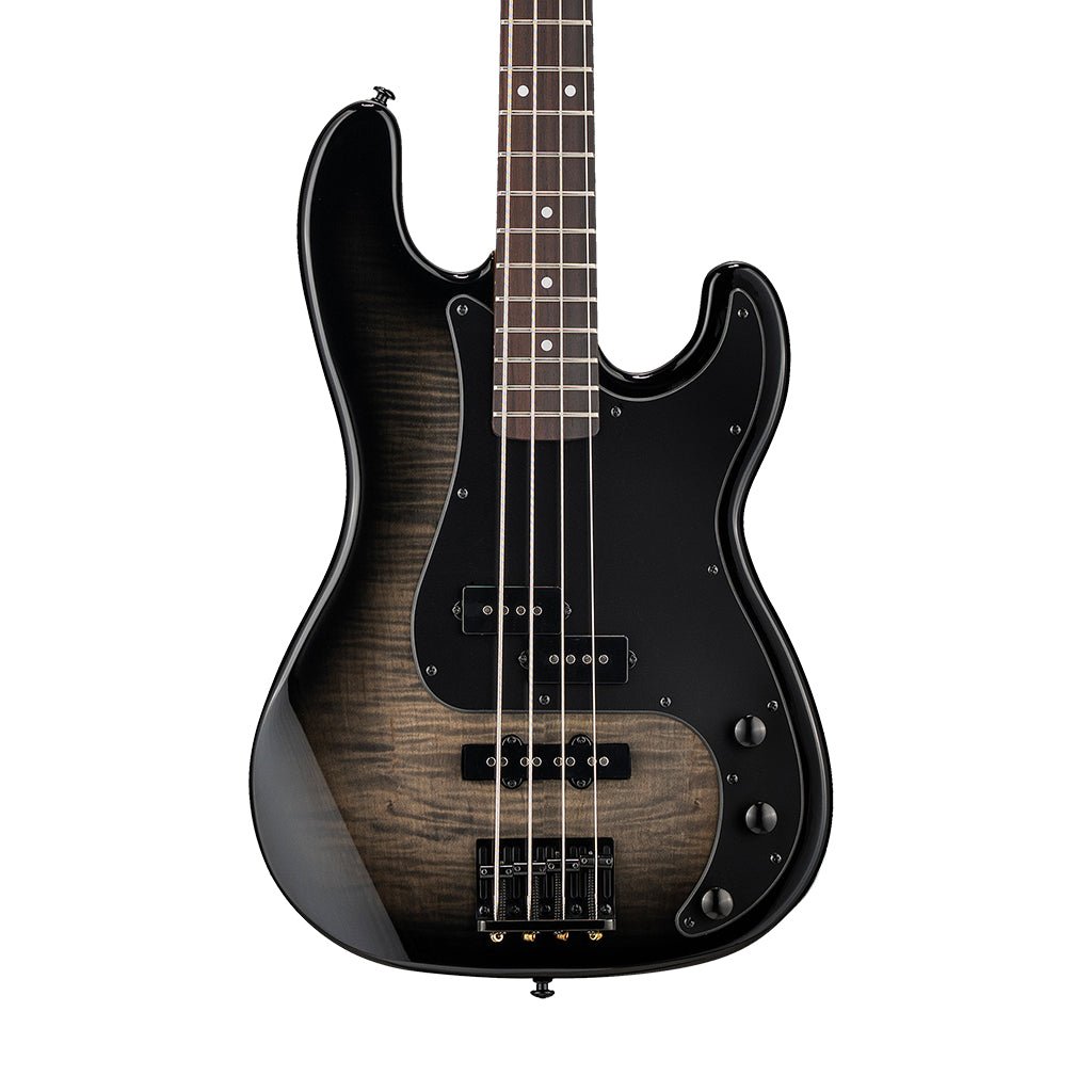 ESP LTD Surveyor 204 Bass Guitar - Black Burst Bass Guitars Sky Music