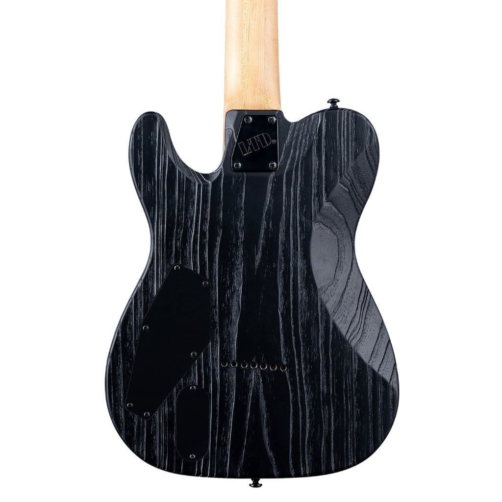 ESP LTD TE-1007 Baritone Electric Guitar - Black Blast Electric Guitars Sky Music