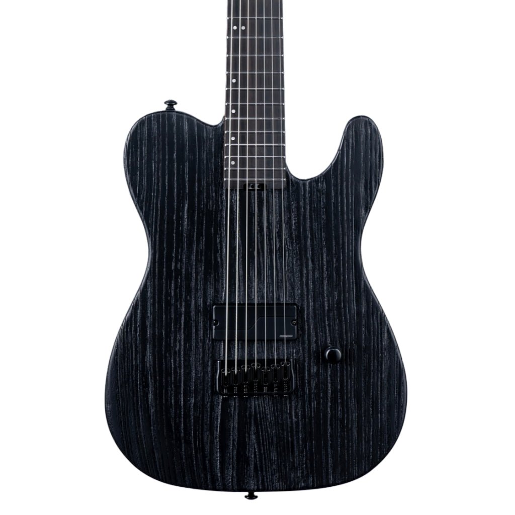 ESP LTD TE-1007 Baritone Electric Guitar - Black Blast Electric Guitars Sky Music