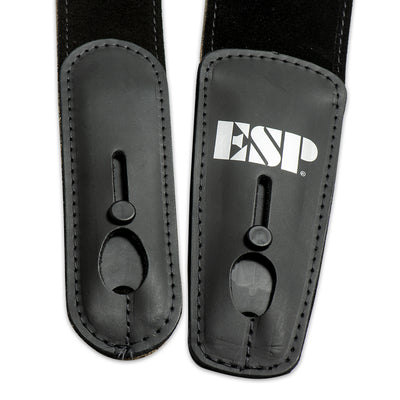 ESP Lock it Strap 2.5'' Suede Leather Black