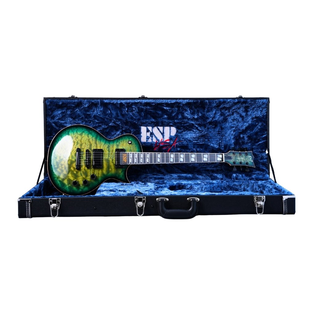 ESP USA Eclipse Quilted Maple Electric Guitar - Dark Lime Burst Electric Guitars Sky Music