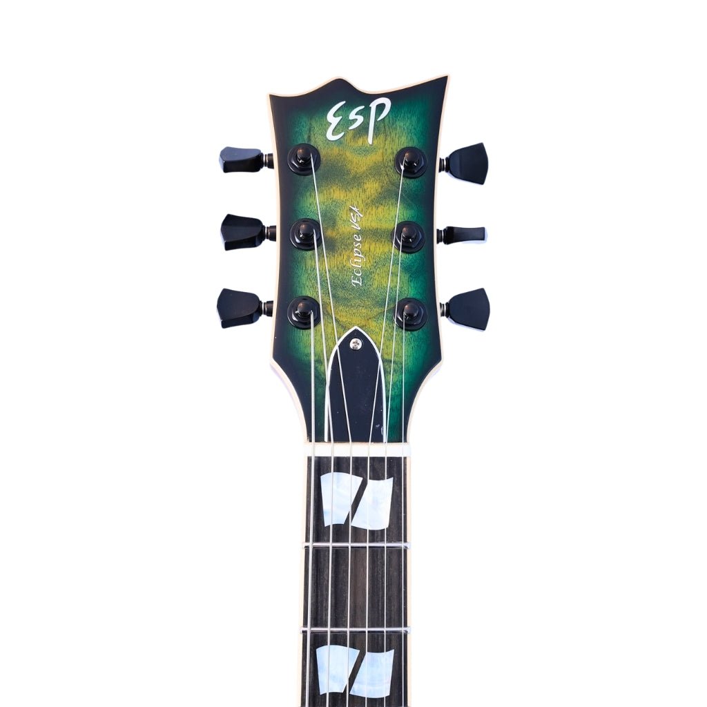 ESP USA Eclipse Quilted Maple Electric Guitar - Dark Lime Burst Electric Guitars Sky Music