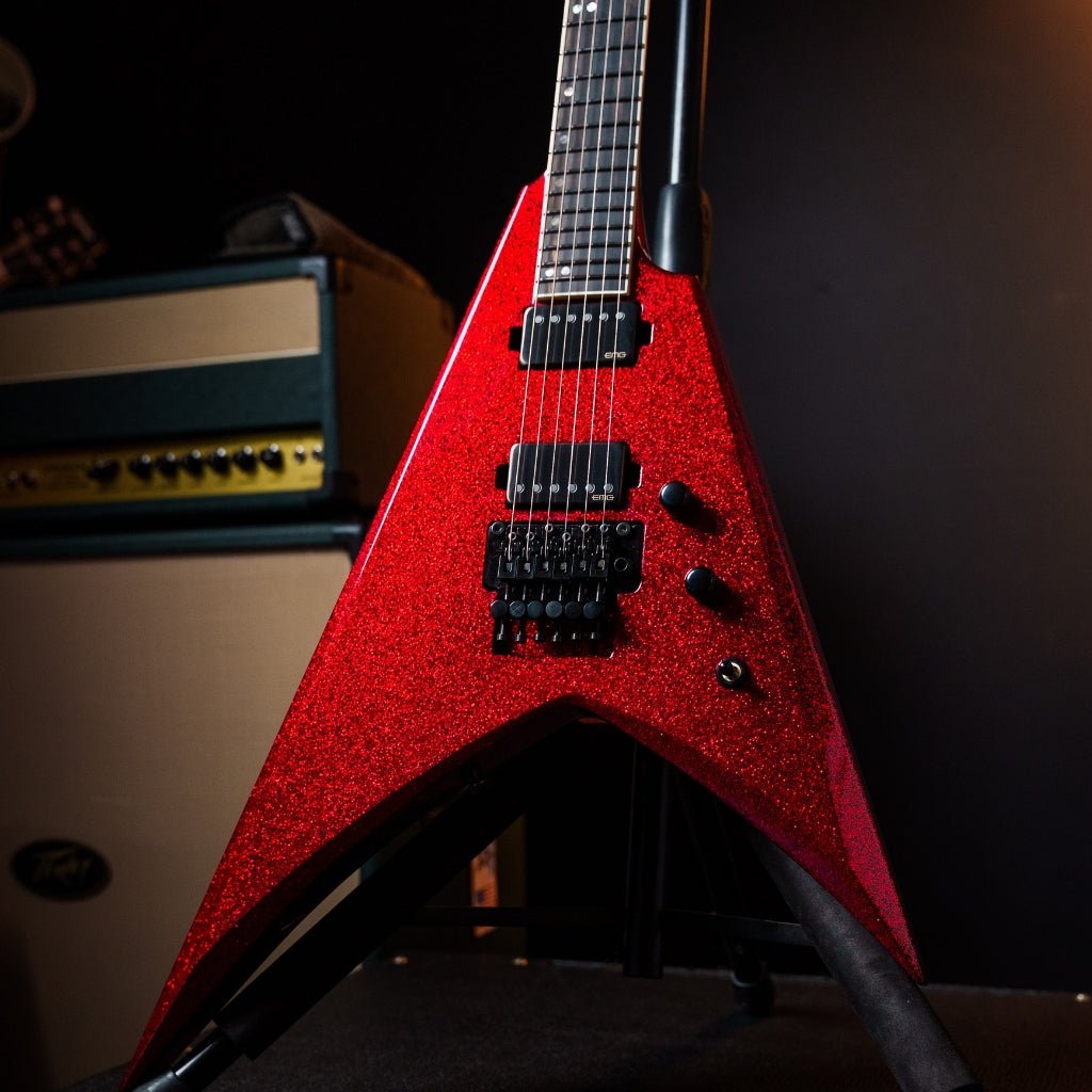 ESP USA V-II FR Electric Guitar - Red Sparkle Electric Guitars Sky Music