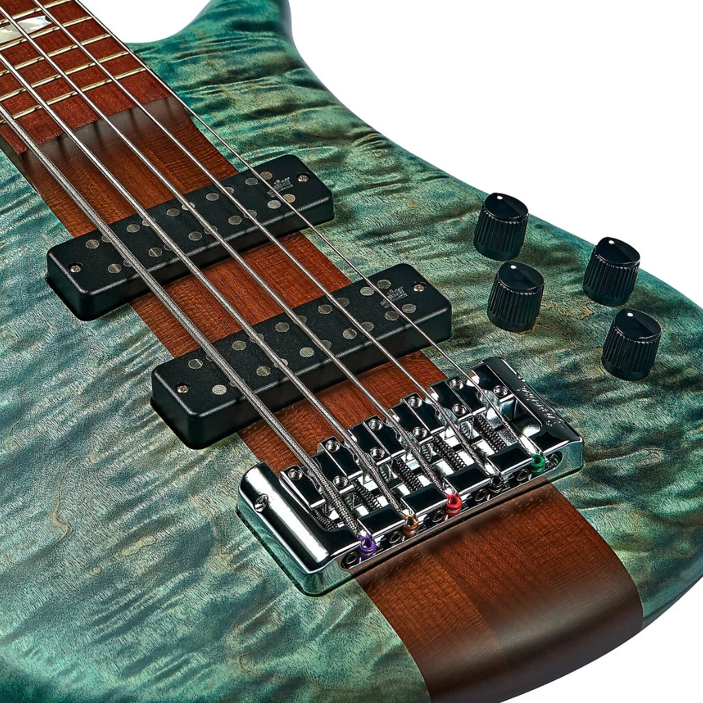 Spector - Euro 5 Roasted Bass Guitar - Turquoise Tide