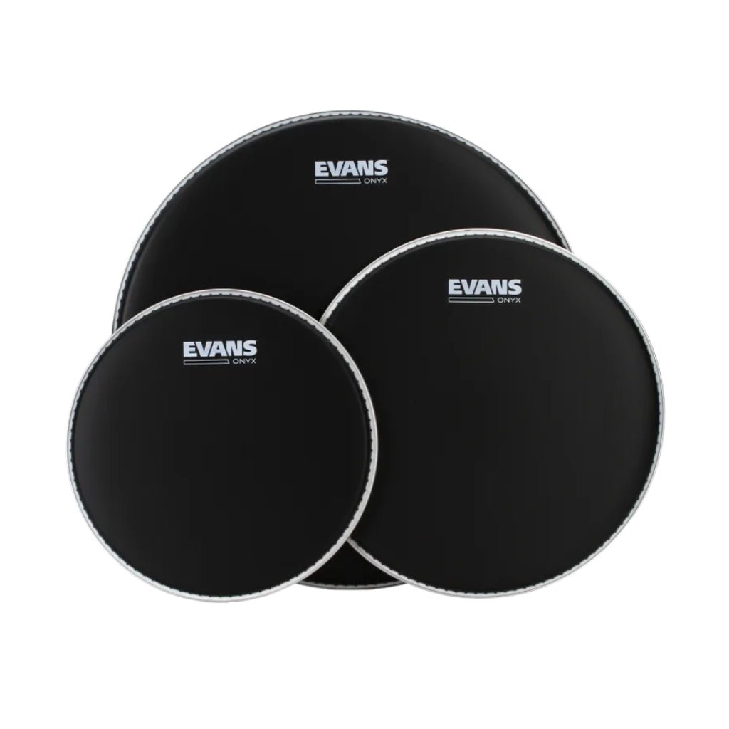 Evans Onyx Coated 3-Piece Rock Tom Pack - 10/12/16 inch Drum Heads Sky Music