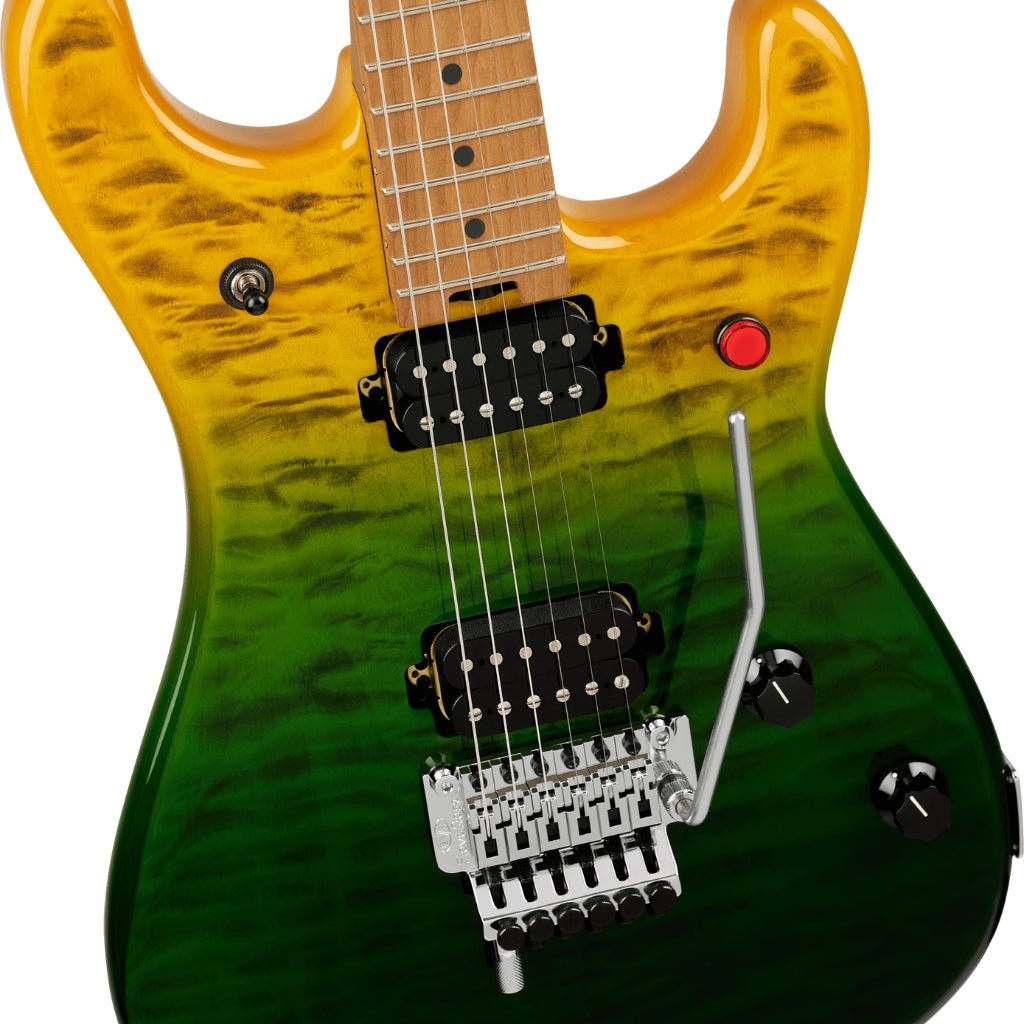 EVH 5150 Series Deluxe Quilted Maple Top Electric Guitar - Limeade Zest, Baked Maple Fingerboard Electric Guitars Sky Music