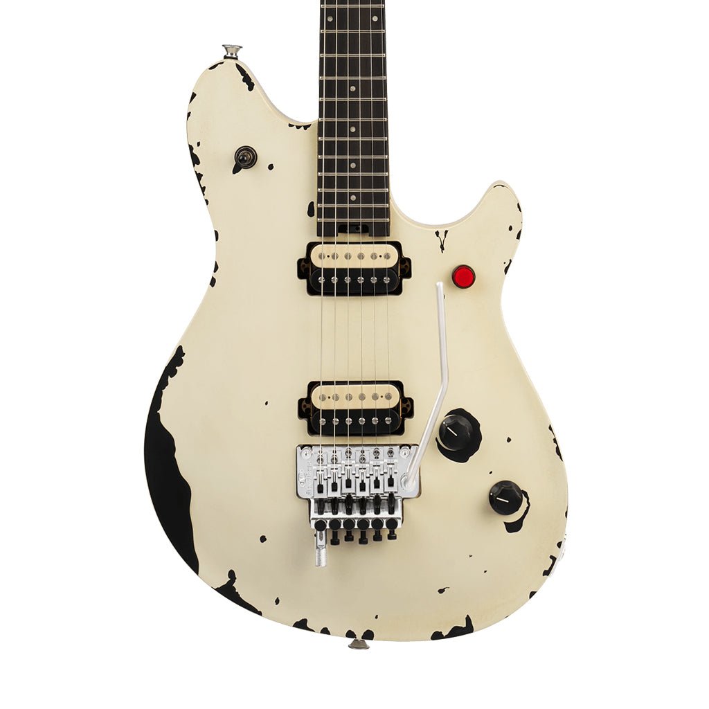 EVH Limited Edition Wolfgang Special Striped Series Electric Guitar - Distressed Ivory Bass Guitars Sky Music