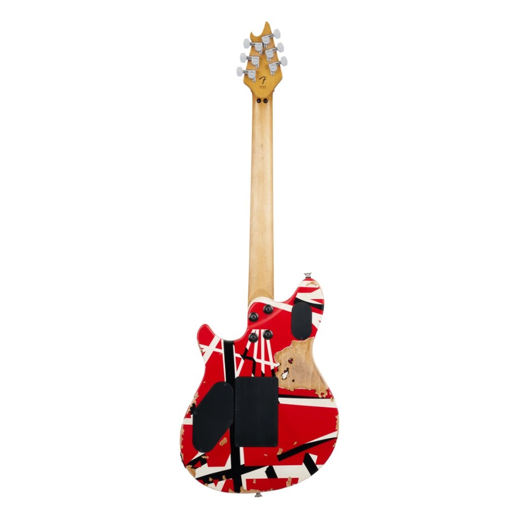 EVH Limited Edition Wolfgang Special Striped Series Electric Guitar - Red, Black, and White, Ebony Fingerboard Electric Guitars Sky Music