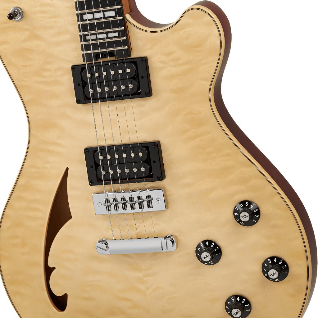 EVH SA-126 Special Quilted Maple Semi-Hollow Electric Guitar - El Natural Electric Guitars Sky Music