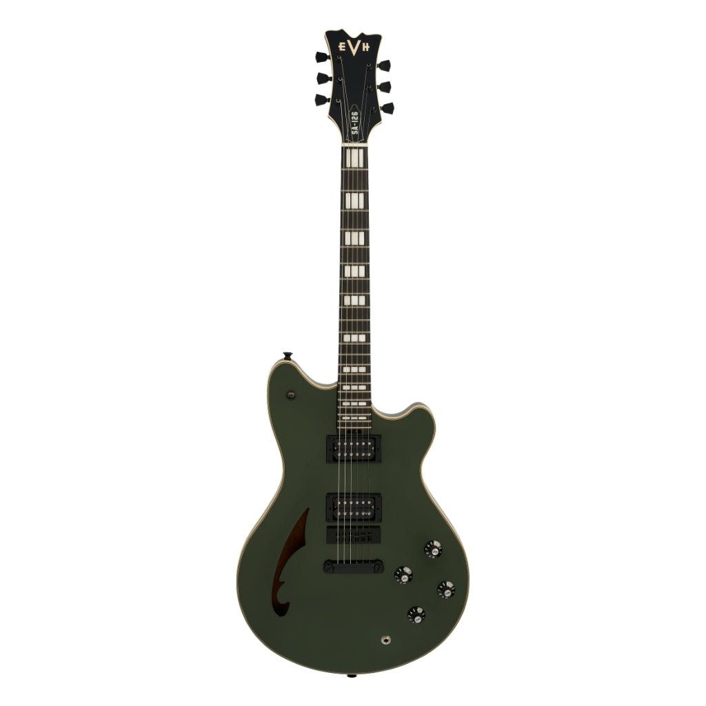 EVH SA-126 Special Semi-Hollow Electric Guitar - Lambo Green, Ebony Fingerboard Electric Guitars Sky Music