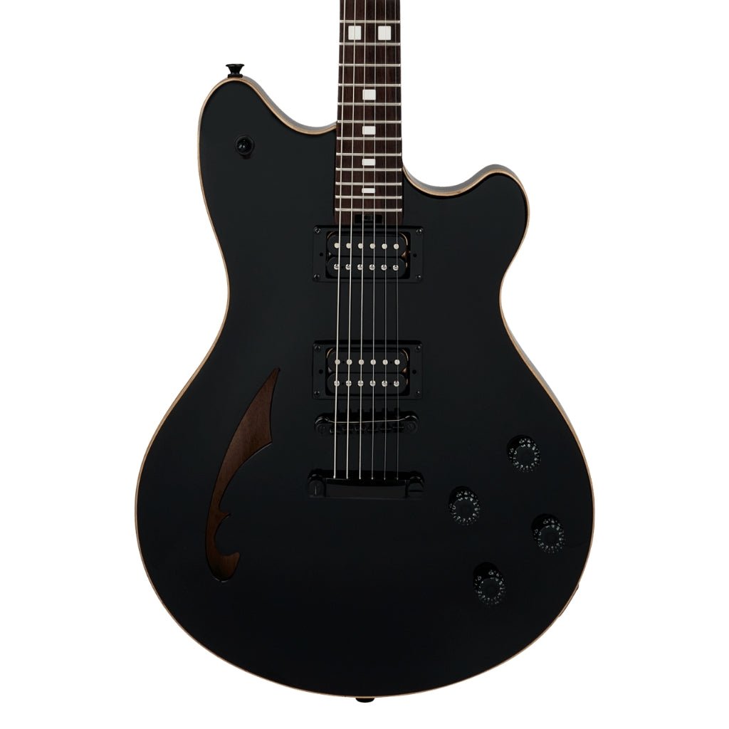 EVH SA-126 Standard Semi-Hollowbody Electric Guitar - Piano Black Electric Guitars Sky Music