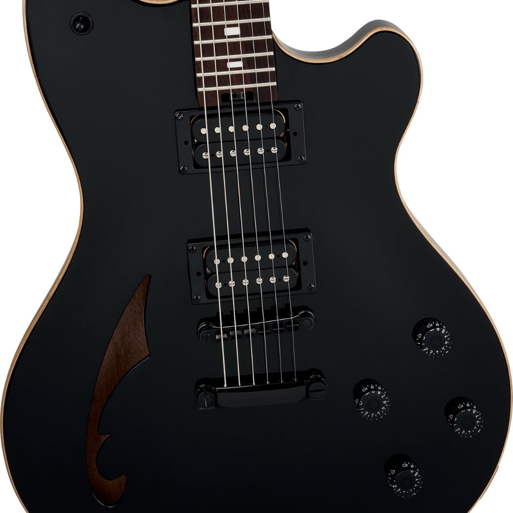 EVH SA-126 Standard Semi-Hollowbody Electric Guitar - Piano Black Electric Guitars Sky Music