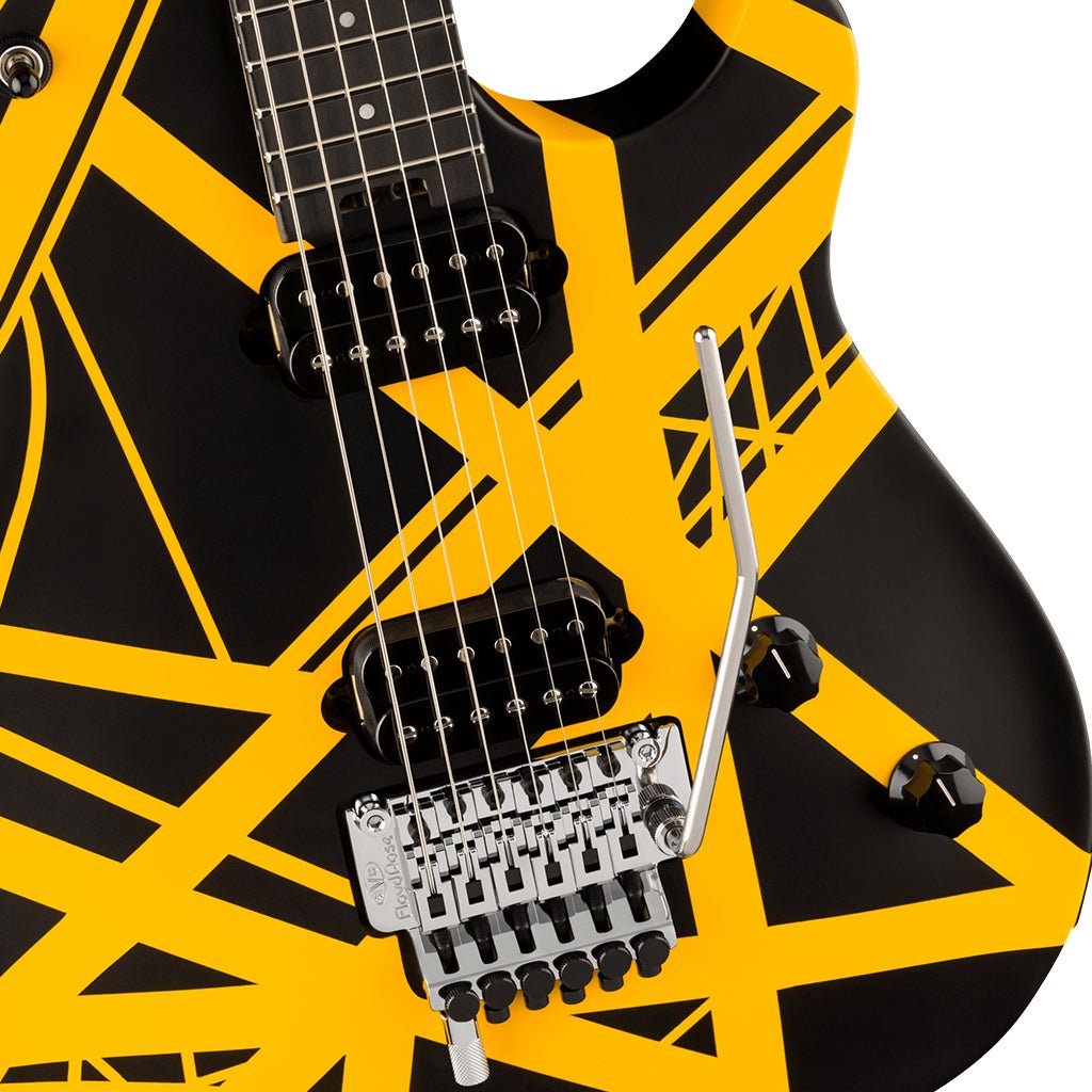 EVH Wolfgang Special Striped Series Black and Yellow Electric Guitars Sky Music