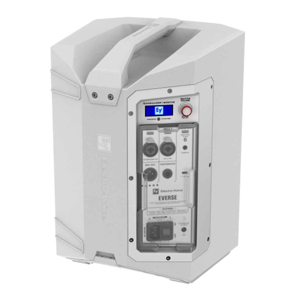 Electro Voice Everse 8 Weatherised Battery Powered Loudspeaker with Bluetooth Audio and Control in White