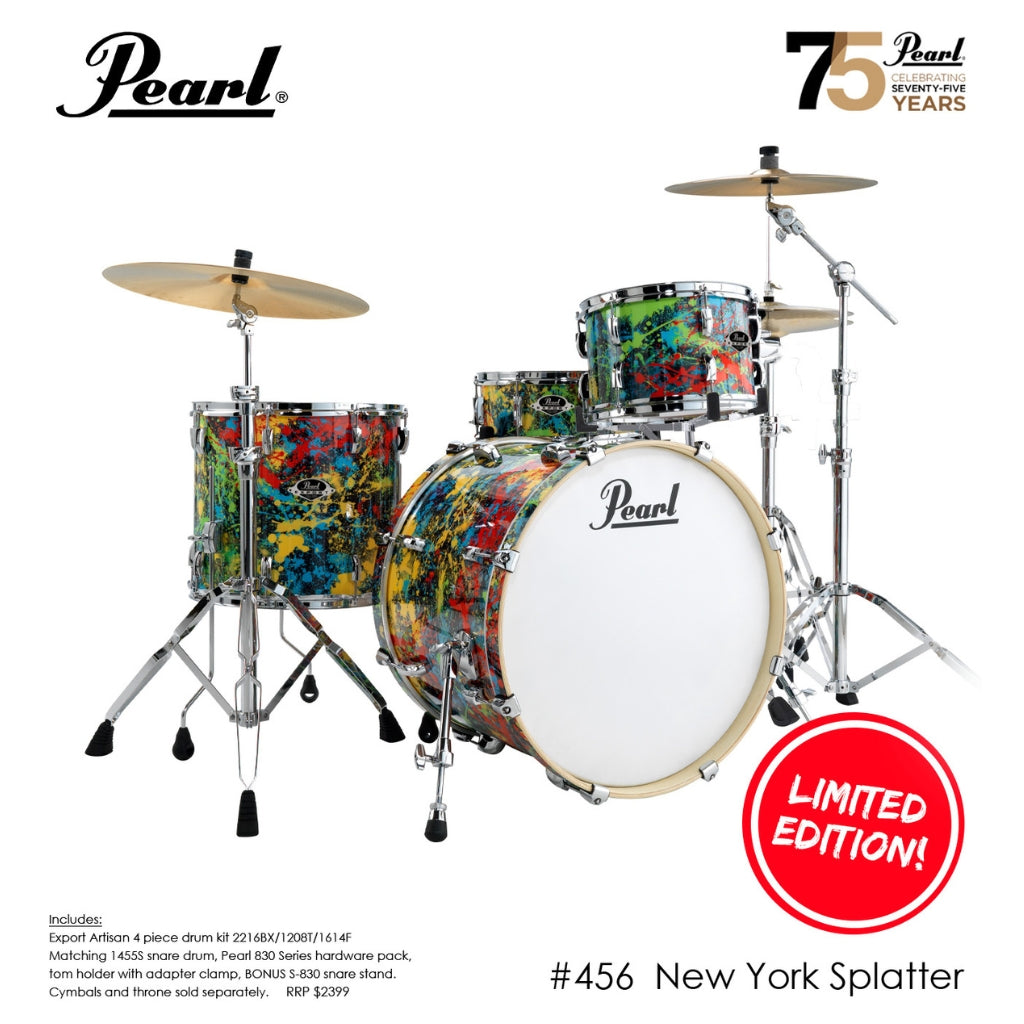 Pearl - EXX Artisan 22&quot; 4 Piece Fusion Plus Kit with Hardware - Limited Edition NY Splatter