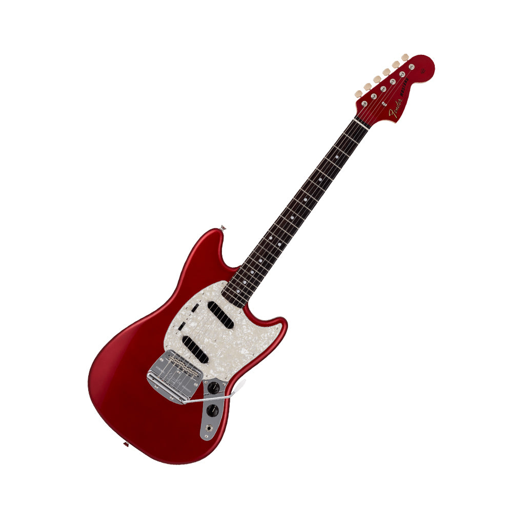 Fender Made in Japan Traditional 70s Mustang Electric Guitar - Candy Apple Red angled