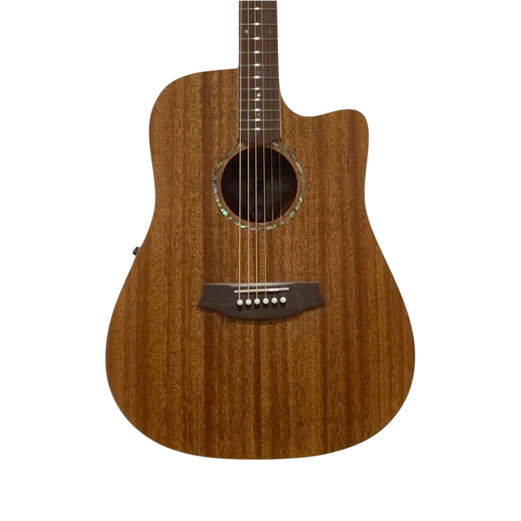 Cole Clark Studio Dreadnought All African Mahogany w/Cutaway Acoustic-Electric Guitar 