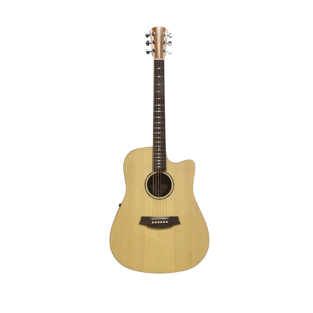 Cole Clark Studio Dreadnought Solid Spruce Top Solid Rosewood Back & Sides Acoustic-Electric Guitar - Made in China & Australia