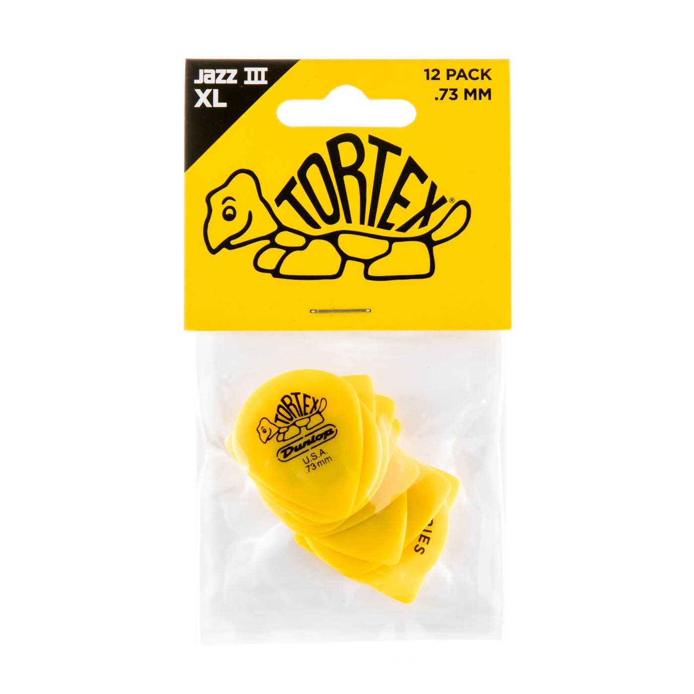 Dunlop JPT473 - 0.73mm Tortex Jazz III XL Picks 12pk