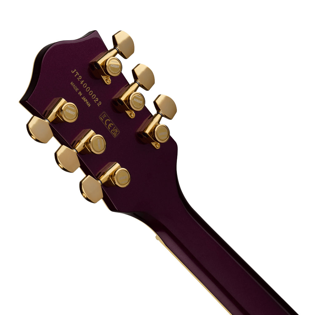 Gretsch Broadkaster Jr. LX Center Block with String Thru Bigsby & Gold Hardware Blackberry Ebony Fingerboard