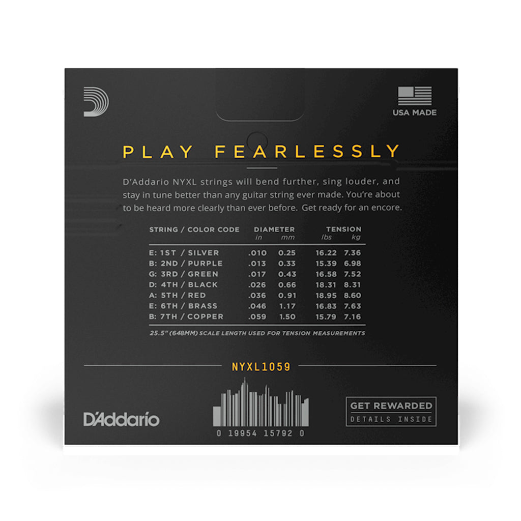 D'Addario NYXL 7 String 10-59