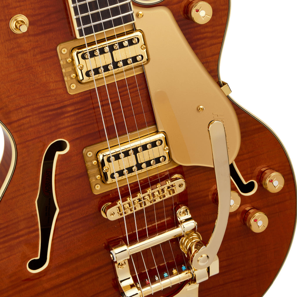Gretsch Electromatic LTD Broadkaster Jr Single Cut with Bigsby Flame Okoume Rosewood Fingerboard Roundup Orange