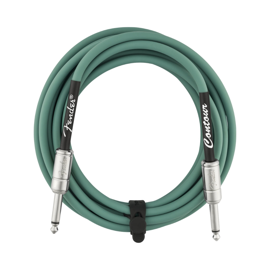 Fender - Contour Series Straight to Straight Instrument Cable - 15 foot Sherwood Green