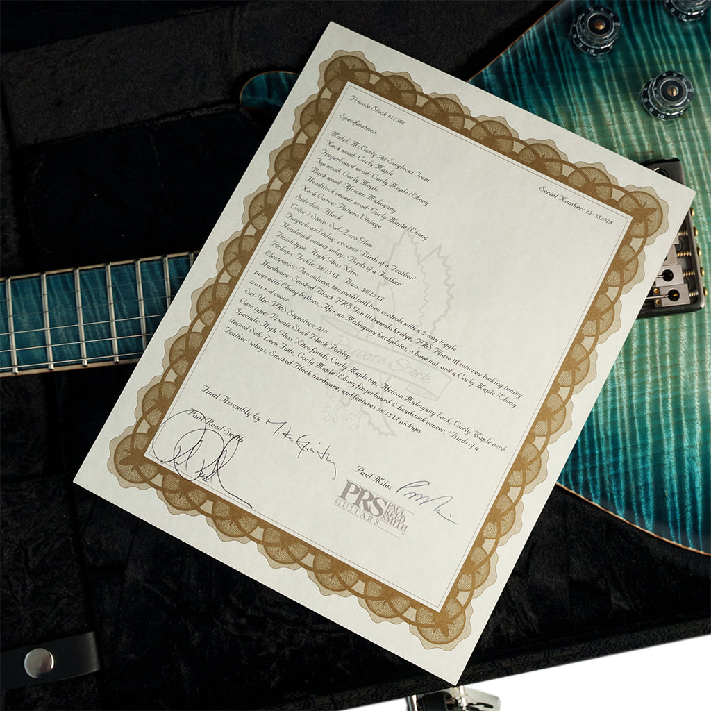 PRS Private Stock 11394 Mccarty 594 Singlecut Tremolo Electric Guitar - Sub Zero Glow