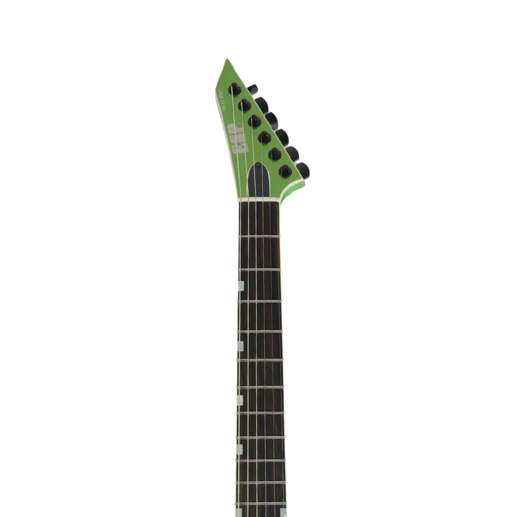 ESP USA M-II NTB TOM Electric Guitar - Lizard Spit Green headstock