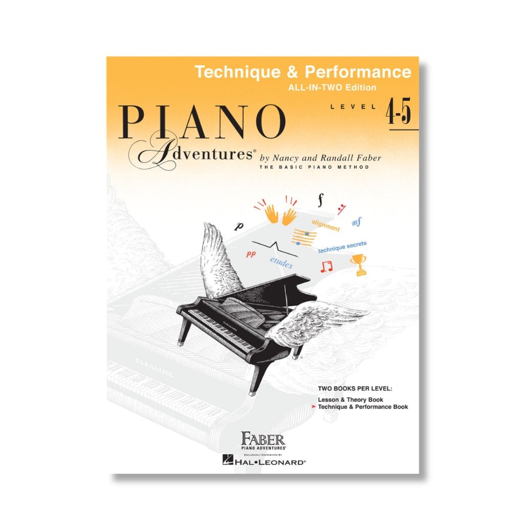 Faber Piano Adventures All In Two - Level 4-5, Technique and Performance Book Books Sky Music
