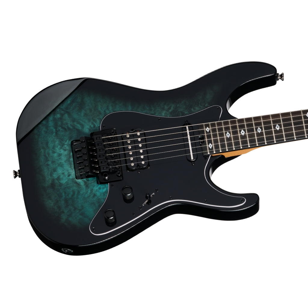 Kramer Volante Quilt HSFR Electric Guitar - Aqua Burst