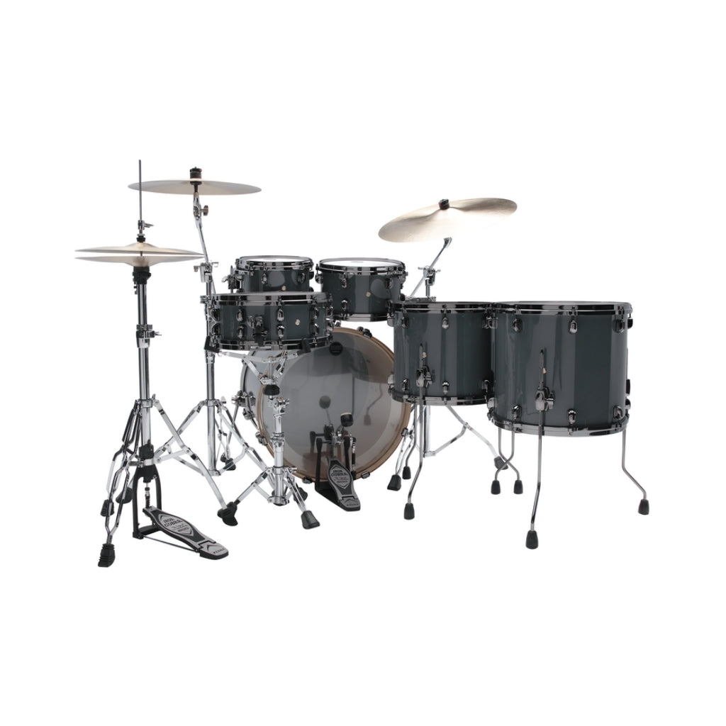 TAMA - Starclassic Performer 5-Piece Shell Pack - Smoky Grey, Hyper-Drive Configuration & Black Nickel Shell Hardware