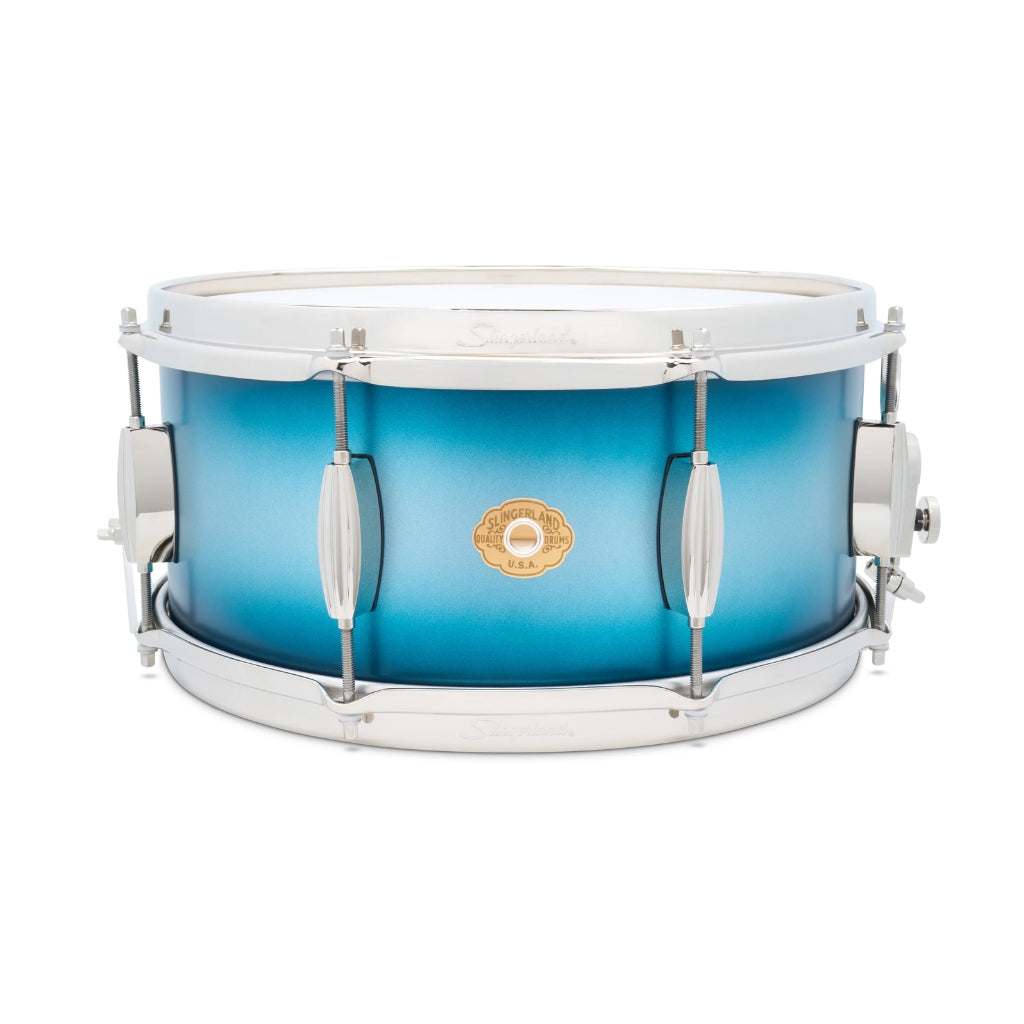 Slingerland - Radio King Artist Snare Drum - 6.5 inches x 14 inches, Blue and Silver Duco Lacquer