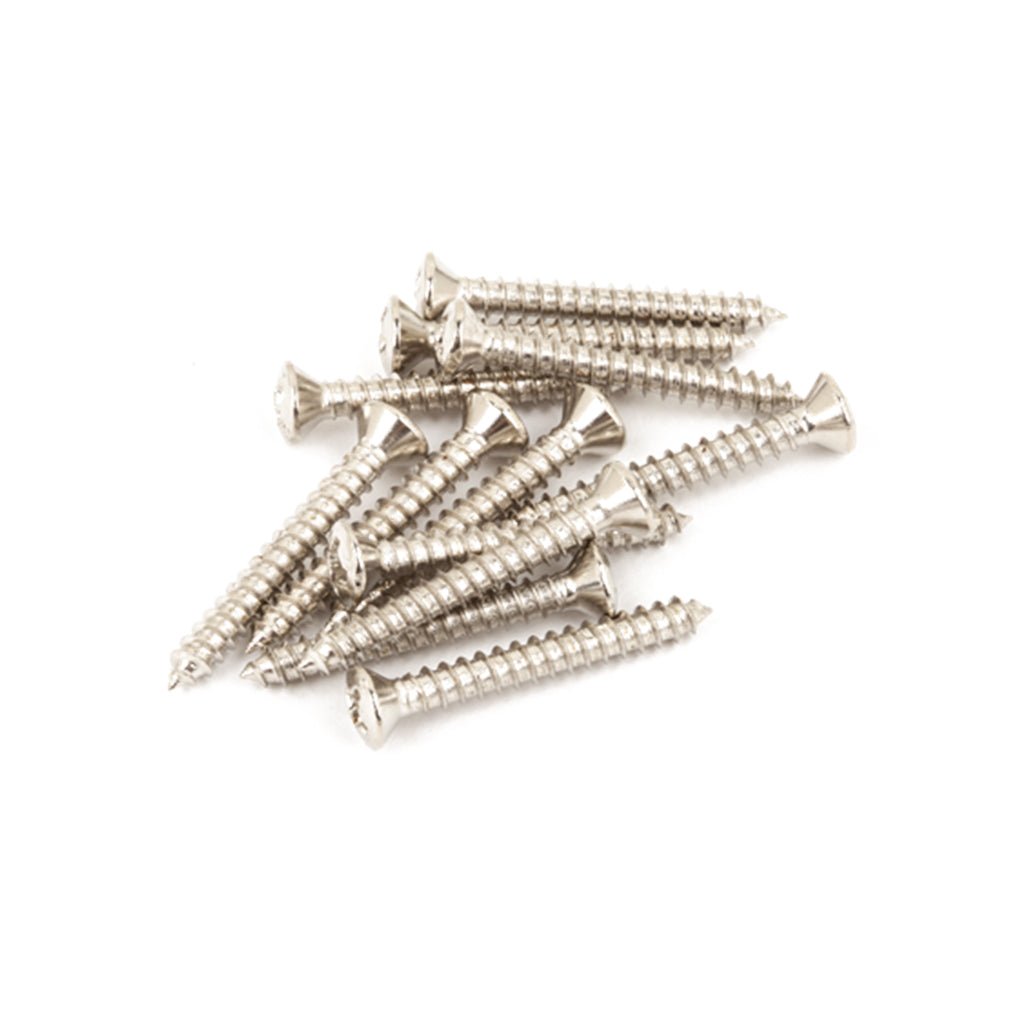 Fender 12 Vintage Style Bass Telecaster Bridge Strap Button Mounting Screws Phillips Head in Nickel General Spare Parts Sky Music