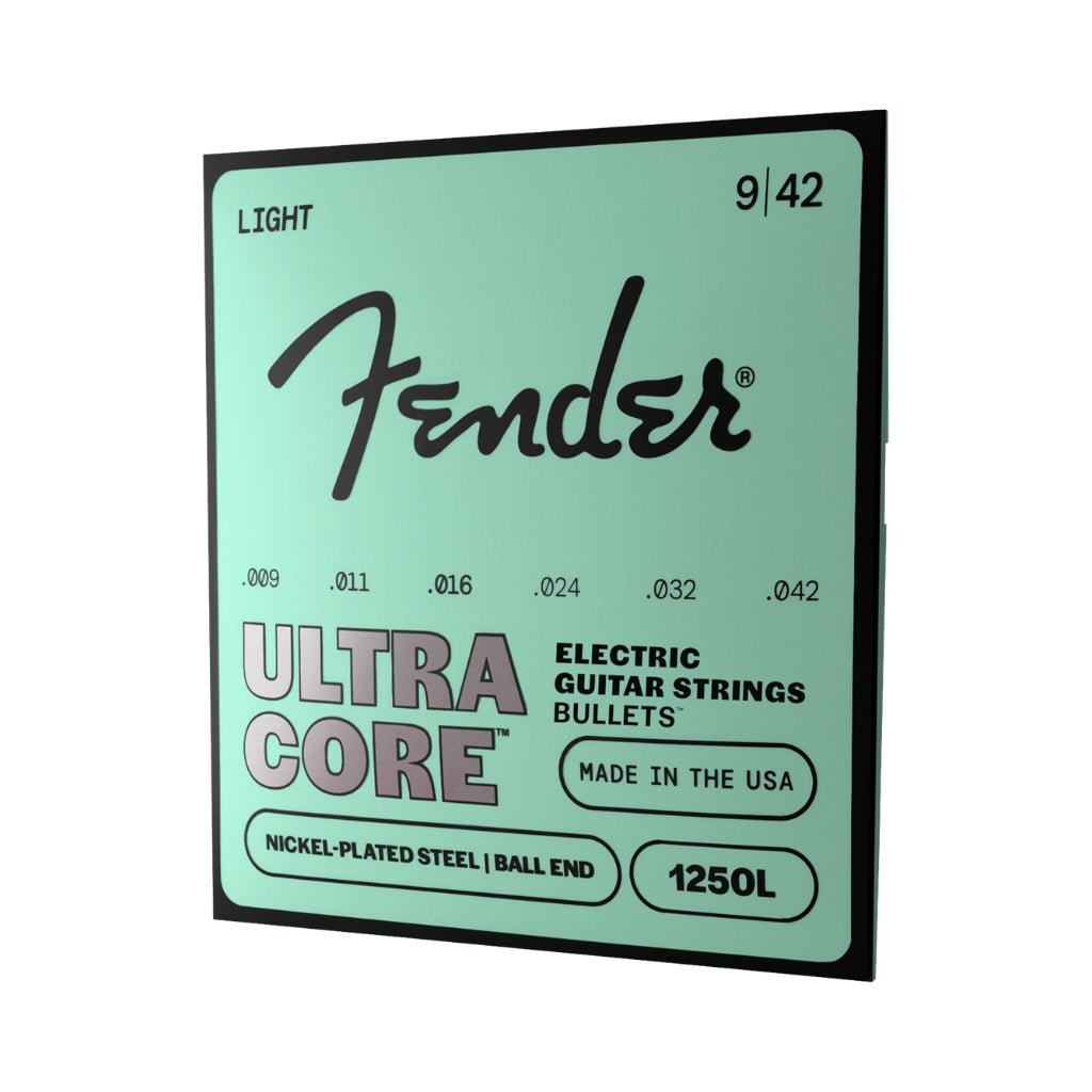 Fender 1250L UltraCore Electric Guitar Strings - .009-.042 Light Fretted Instrument Strings Sky Music