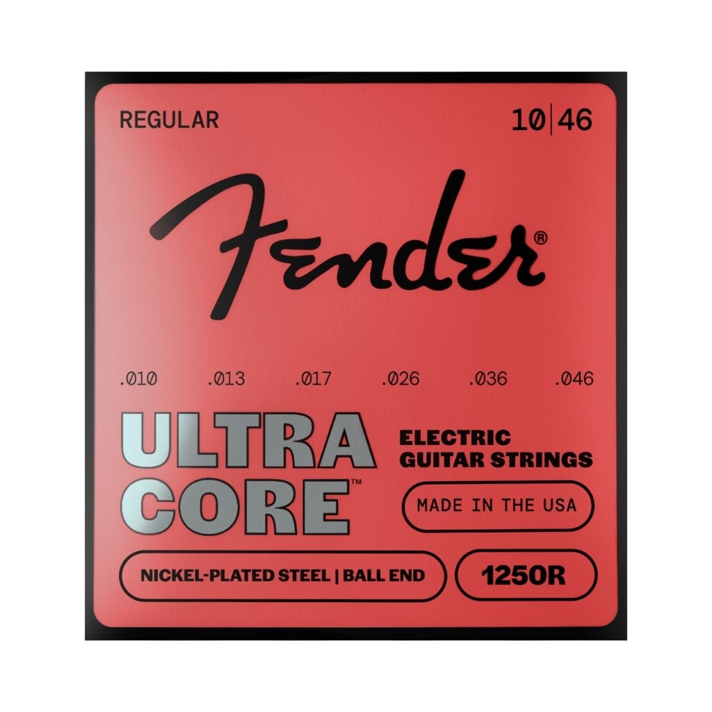 Fender 1250R UltraCore Electric Guitar Strings - .010-.046 Regular Fretted Instrument Strings Sky Music