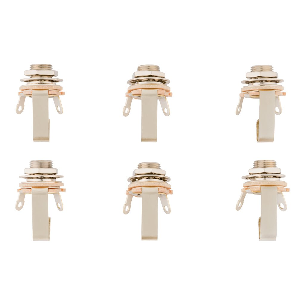 Fender 1/4" 2-Conductor Guitar Output Jack - 6 Pack Guitar Spare Parts Sky Music